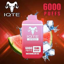 Iqte snelheid 6000 Puffs wegwerpgroothandel