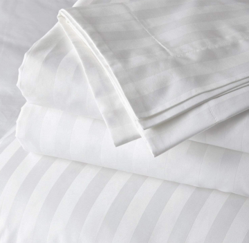 custom luxury white stripe 5-star hotel bedding sets