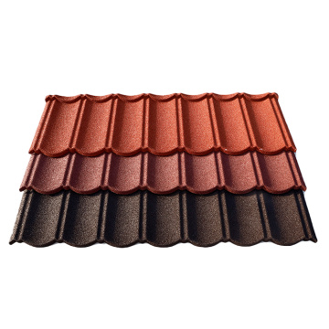 Design classical color stone coated metal roof tile