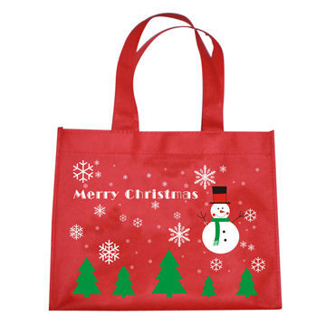 Nonwoven tas belanja, terbuat dari 80gsm Nonwoven, untuk Christmas promosi