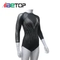 Shiny Dance Gymnastics Leotards con maniche a sette quarti