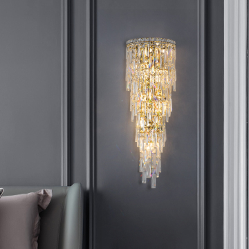 Luxury Modern Golden Hotel Corridor Bedside Starry Wall Lamp E14 Lighting