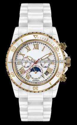 luxury ceramic watch automaitc ceramic men watch inporter ceramic meterial