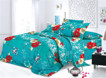 Textiles para el hogar Funda de cama con estampado de flores de rosas de poliéster