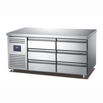 Stainless Steel Undercounter Fridge Drawers Workbench Refrigerator for Restaurants & Hotels