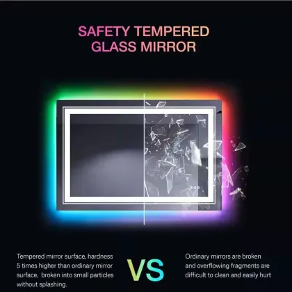 Backlit Rectangle Smart LED Bathroom Mirror
