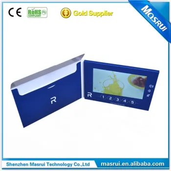 2.4' 4.3' 5" 7' 10'' TFT LCD Video Card Lcd Video Book Video Brochure For Advertising