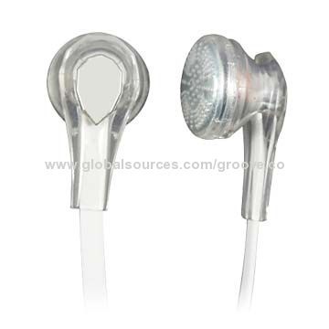 Flat Cable Earphones for Mobile Phones, Available in Various Connectors, 32Ω Impedance