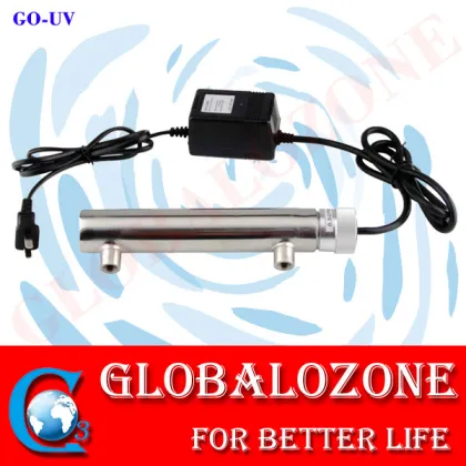 Portable stainless steel UV light sterilizers for small domestic home drinking water