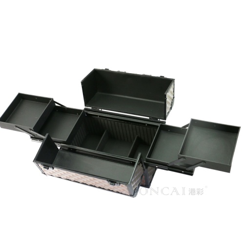 2In1 Beauty Rolling Aluminum Nail Makeup Case With Wheels
