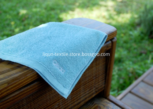 Blue Hand Towel With Embroidery Logo Hand Towel