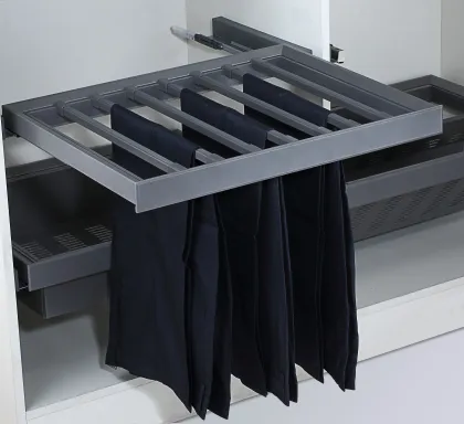 Push-Pull Damping Slide Rail Pants Organizer Rack