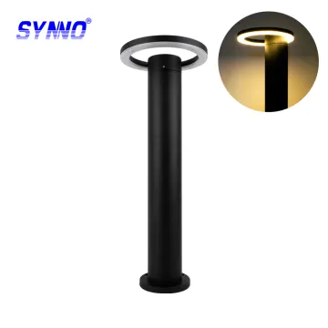 Black Aluminum Landscape Lawn Cob Led Bollard Lights