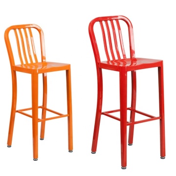 High Quality Wholesale Industrial Metal Navy Chair Steel Stackable Bar Chairs