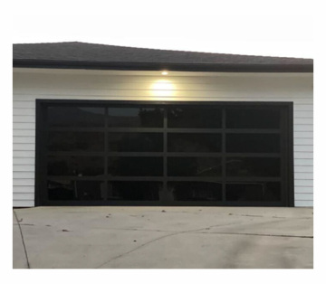 Aluminum Alloy Waterproof Frameless Glass Garage Door for Modern Villa Design
