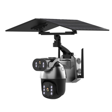 4G Solar-Powered Dual Lens Waterproof CCTV Camera with Auto Tracking and Motion Detection