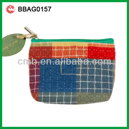 ECO FABRIC ZIPPER COIN HOLDER WALLET