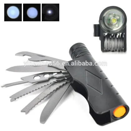 Emergency Survival Schweizer Messer Folding Knife flashlight