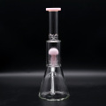 Pink yakafadzwa girazi Beaker Bong