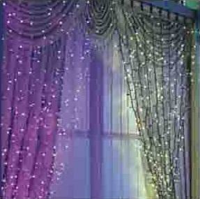 high quality multicolor decoration curtain lights for weddings