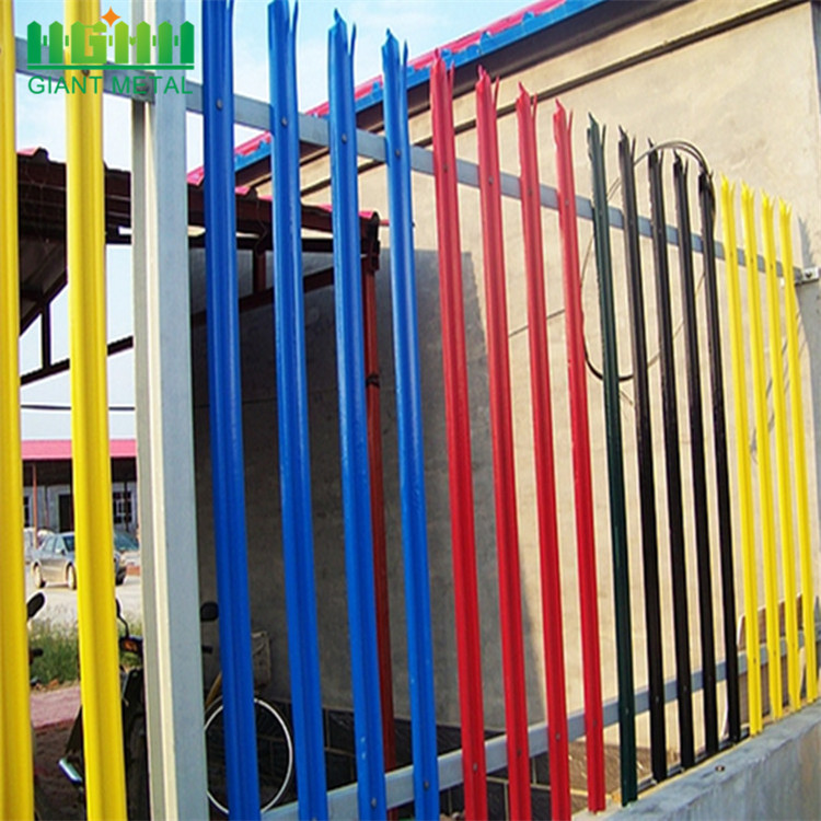 Easily Assembled W section Palisade Fence with Decoration