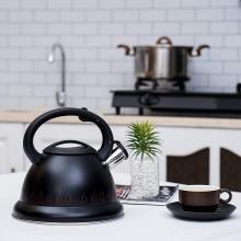 Black Flame Pattern Tea Kettle