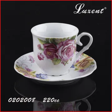 factry price hot sale porcelain coffee shop tea cup and saucer