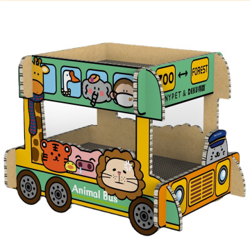 Double Decker Bus Cat CRODING BOARD - Umweltfreundliches Katzenspielspielzeug