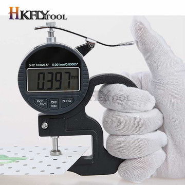 Width Measuring Instruments 0-12.7mm 0.01mm/0.001mm Thickness Gauge Press Type LCD Digital Micrometer Thick Gauge Indicator