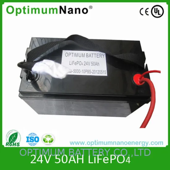Pcb 24v 50ah Ups Lifepo4 Rohs Rbrc Batteries Recharge For Power Storage