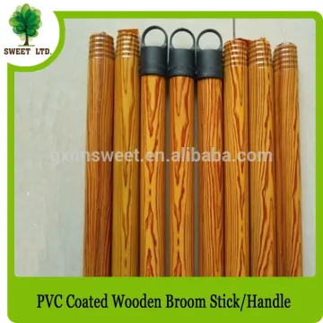 Top popular PVC coated wood broom handle /wooden mop stick