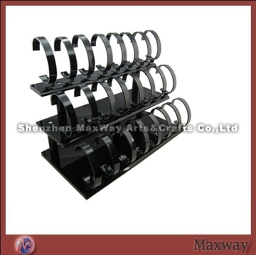 3-floors and 8-ranks bulit-up black acrylic Watch Display