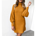 Womens Long Sleeve Sweater Mini Dress