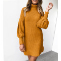 Mini-robe de pull à manches longues pour femmes