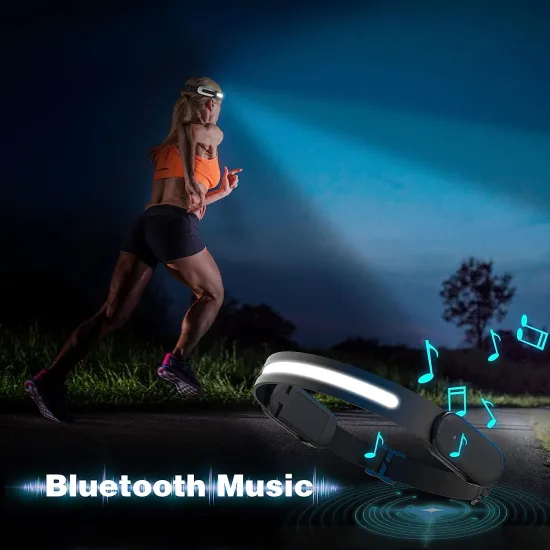 350 Lumen WiFi Rechargeable Silicone Headlamp for Outdoor Activities