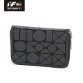 Luminous Lattice Purse For men diamond Iridescent short Holographic Geometric Clutch Wallet