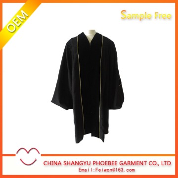UK Style -B High Quality PHD Graduation Gown