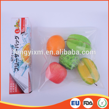 Transparent fresh fruit freezer food grade custom ziplock bag