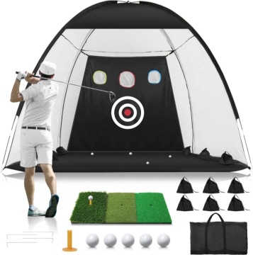 Golf Practice Net 10x7ft: cortile interno/esterno Golf che colpisce aiuti e allenamento swing