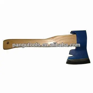 Cast Axe with Nail Puller and Wooden Handle