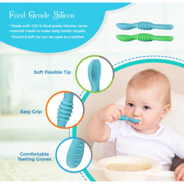 Custom Silicone Baby Led Weaning Spoon