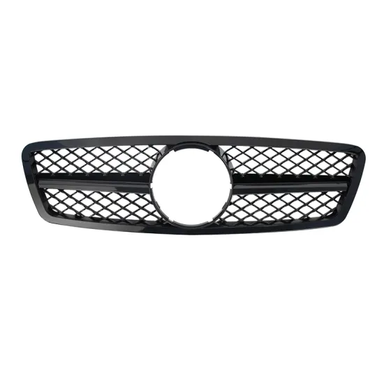 AMG Style Gloss Black Front Grille Fit for Mercedes-Benz C-Class W203 (2000-2006)