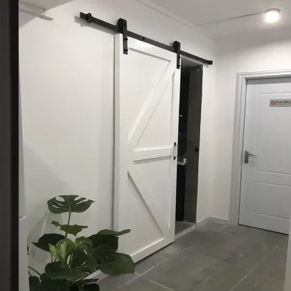 6.6 Feet Barn Door Sliding Door Hardware Rails With Barn Door Hardware Kits