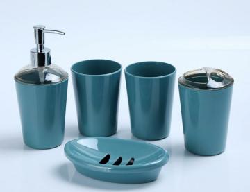 5pcs plastic bathroom accessory set