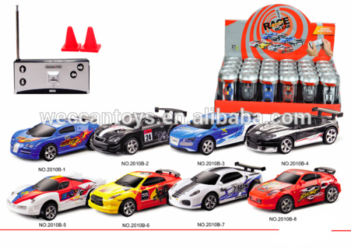 Low price promotional coke can mini 1:87 rc car made by ABS plastic