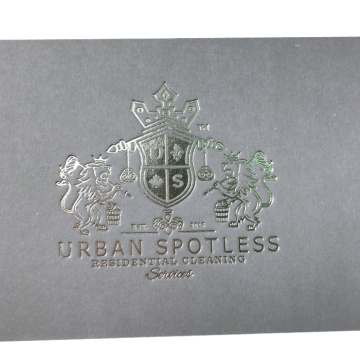 350gsm Silver Foil Gray Color Business Cards Printing
