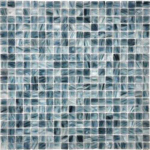 Carreaux de mosaïque en verre transparent bleu foncé de la série Ice