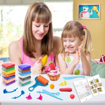 Creative Arts and Crafts: 36 Colors Photo Frame Foam Clay Accessories Kit - Air Dry Modeling Clay