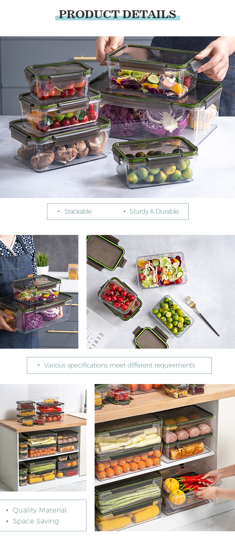 Airtight Food Container Plastic Storage Box, High Quality Airtight Food ...