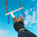 Barra de trapecio al aire libre para niños para juego de swing